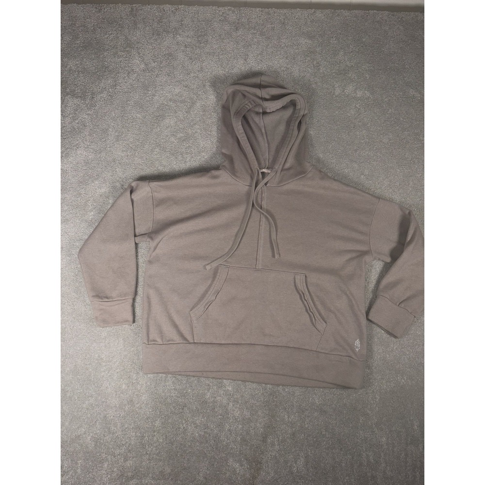 Free People Movement Work It Out Oversized Hoodie Small Gray